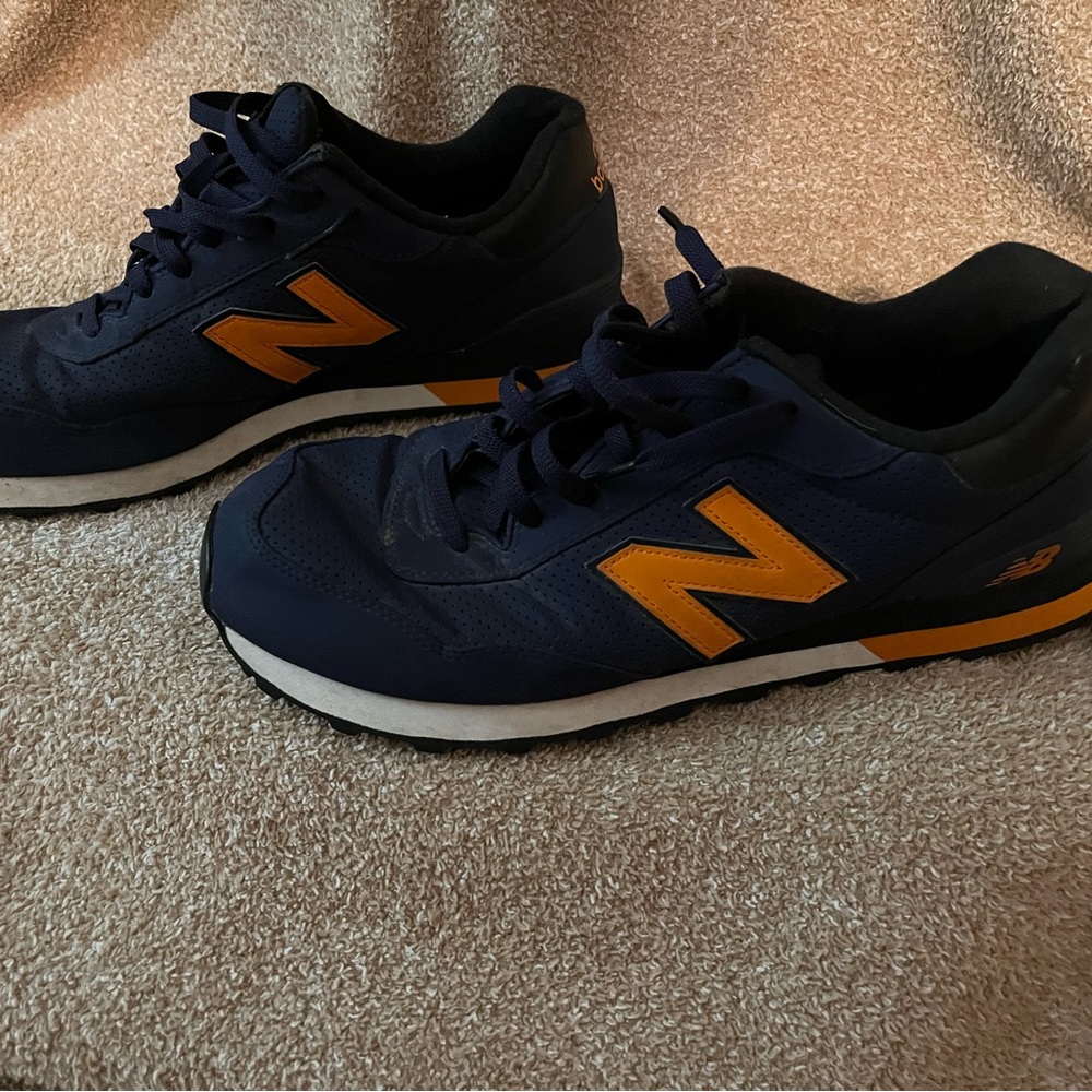 New Balance Navy and Orange Sneakers 515
